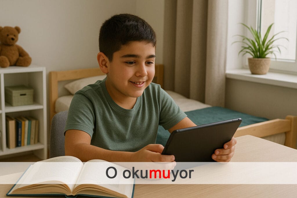 O okumuyor