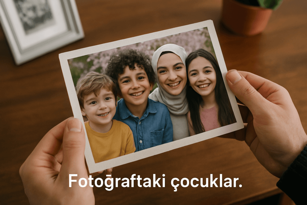 Fotoğraftaki çocuklar. - Дети, которые на фотографии.