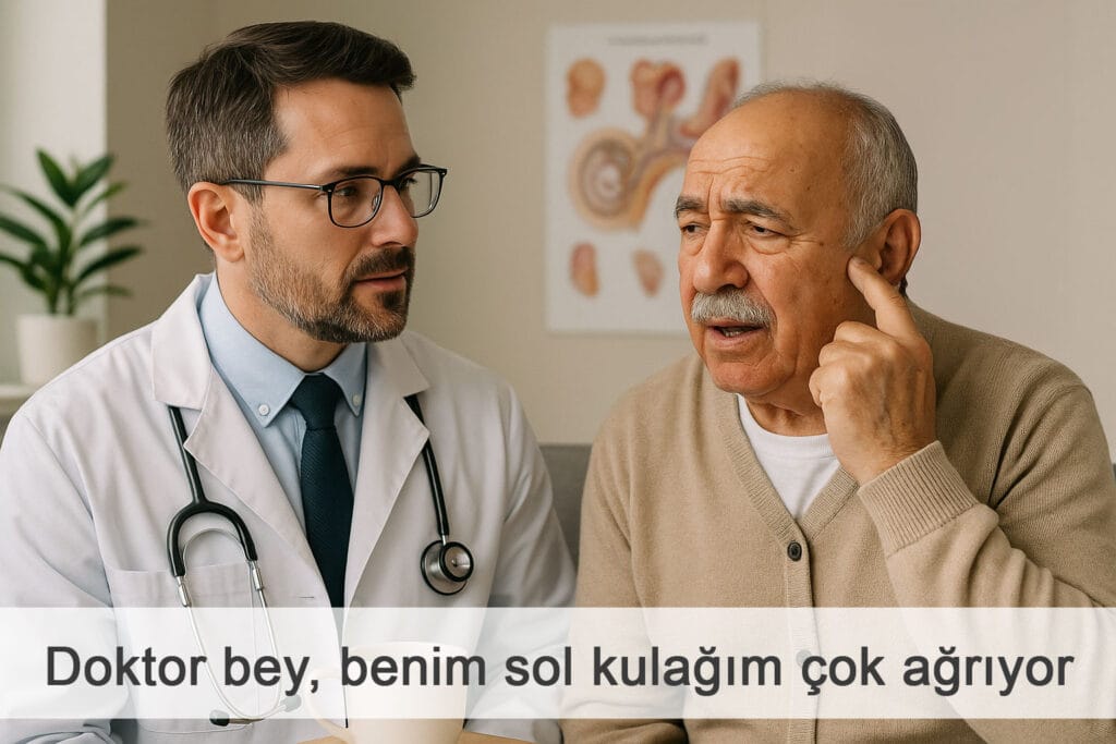Doktor bey, benim sol kulağım çok ağrıyor