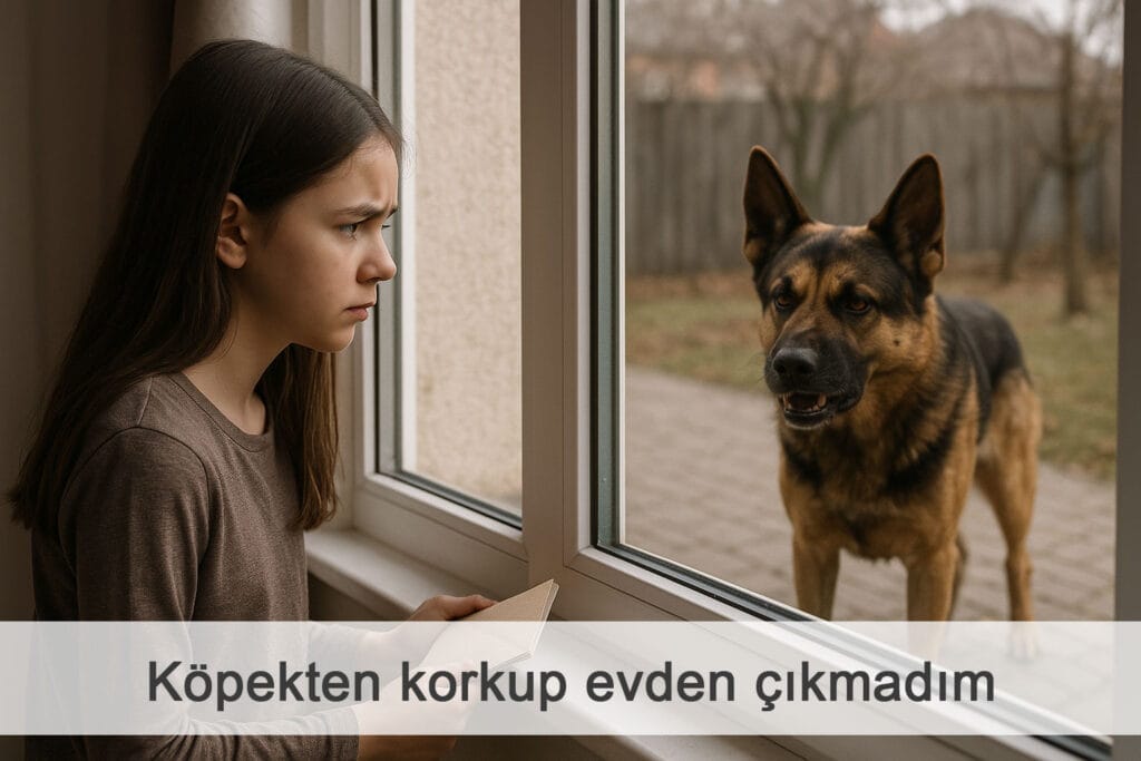 Köpekten korkup evden çıkmadım
