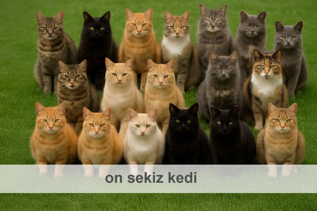on sekiz kedi