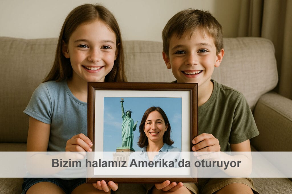 Bizim halamız Amerika’da oturuyor.