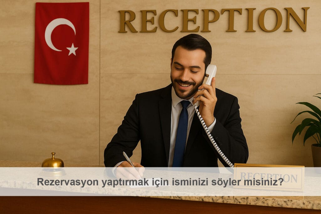 Rezervasyon yaptırmak için isminizi
söyler misiniz?