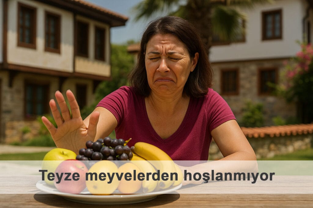 Teyze meyvelerden hoşlanmıyor