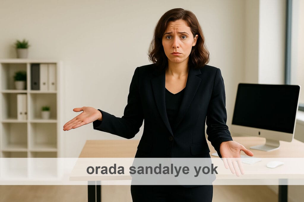 orada sandalye yok